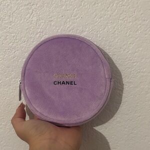 Chanel Lavender Round Cosmetic Case